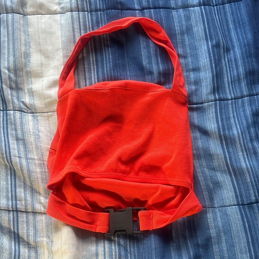 Vibrant Orange Crop Top